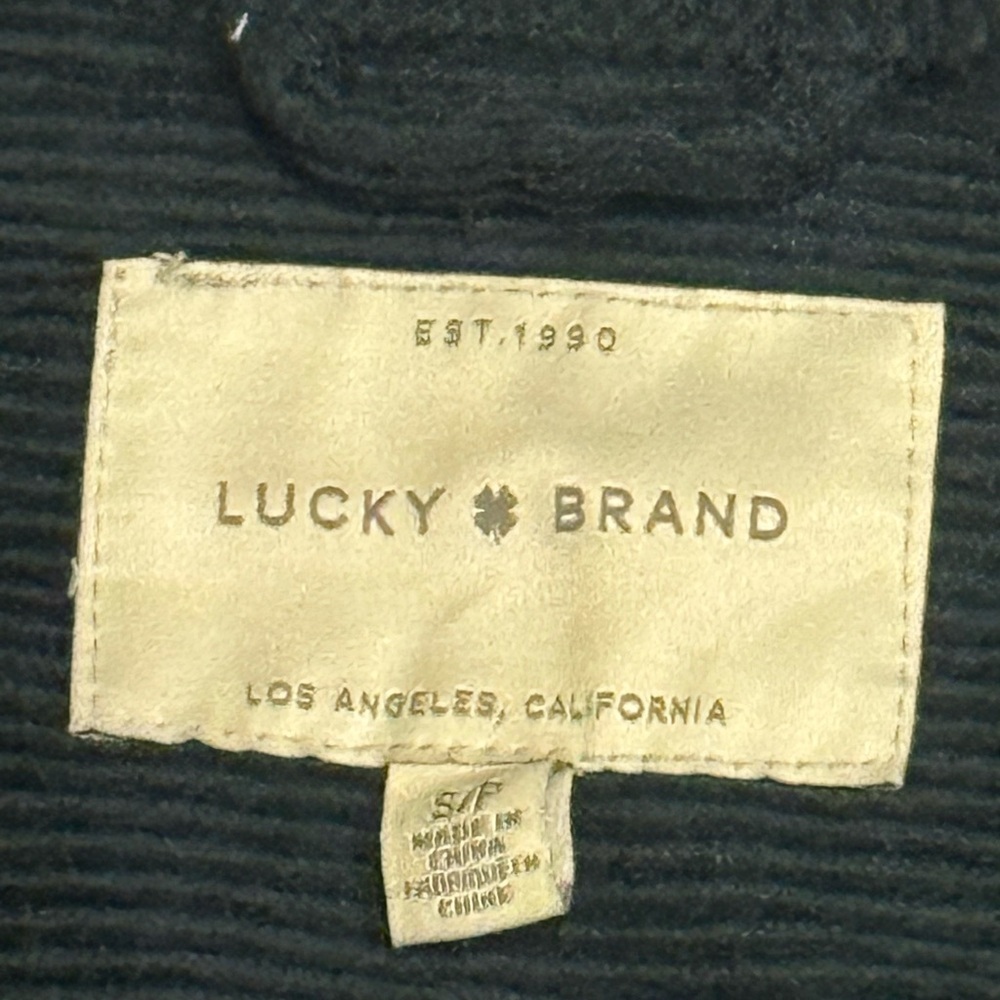 Lucky Brand Green Corduroy Button Up Shirt Jacket – Size S - Picture 4 of 7